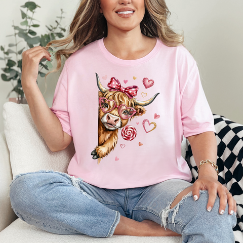 Valentine Cow Graphic Tee