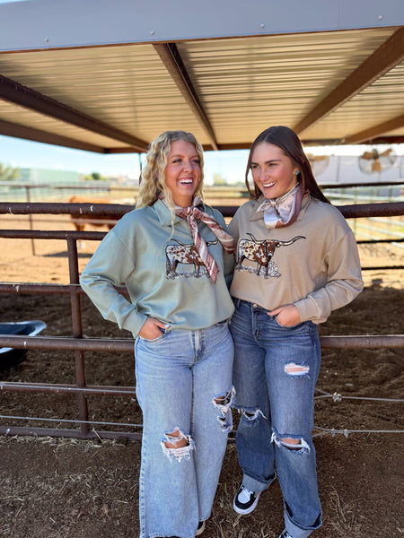 TAN Lomita Longhorn Pullover