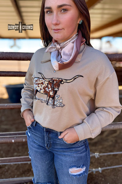 TAN Lomita Longhorn Pullover